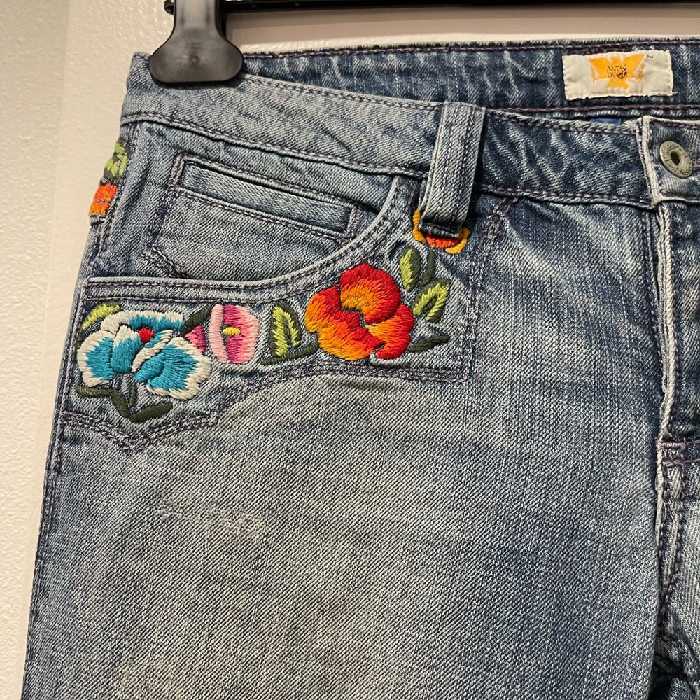 Antik Denim Vintage Flare Jeans with Colorful Embroidery - Picture 6 of 9